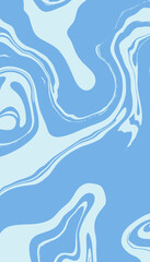 Whimsical Blue and White Abstract Swirl Pattern with Fluid Lines and Organic Shapes Creating a Dreamlike and Hypnotic Visual Experience