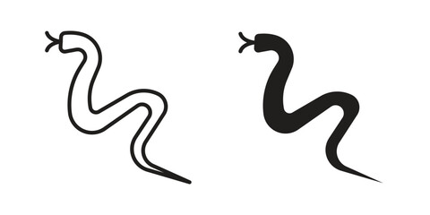 Obraz premium Snake icons for Graphic Design Projects and web designs