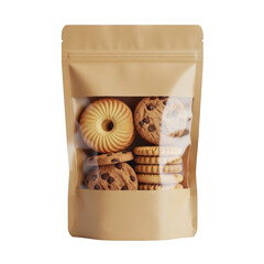 Assorted cookies in a kraft paper bag