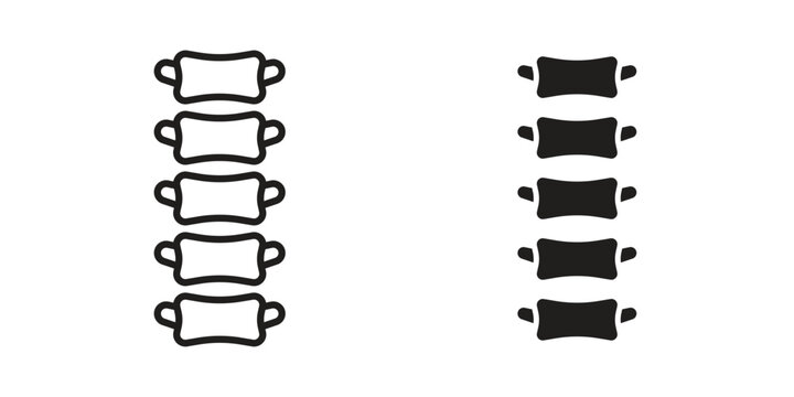Spinal column icons for Graphic Design Projects and web designs