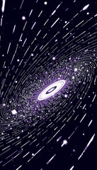 Vibrant Spiral Galaxy: A Captivating Cosmic Scene with Colorful Celestial Bodies and Dynamic Swirling Patterns Illuminating the Vastness of Space