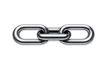 Obraz premium Metal chain link concept for strength, security, connection, partnership and protection on transparent background