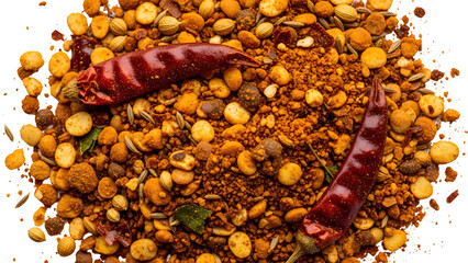 Spicy Indian Curry Powder with Red Chili Peppers