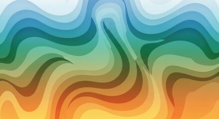 Abstract Colorful Wavy Lines Background