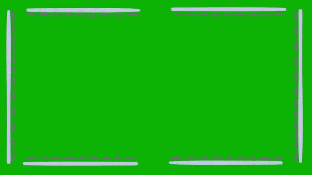 Hand Drawn Animated Border. Hand sketched decorative frames, doodle lines, sketchy edges, cartoon outlines, colorful hand drawn animation for video overlays, motion graphics, and creative projects