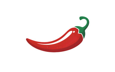 Vibrant red chili pepper illustration for culinary designs, menus, and spicy food concepts