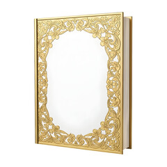Gold Ornate Mirror with Floral Pattern