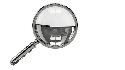 Magnifying Glass on White Background
