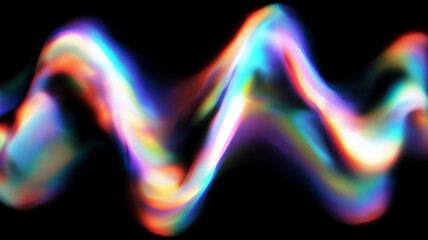 Abstract flowing energy waves forming a dynamic pattern, representing data transmission, digital signals and continuous information flow concept.
