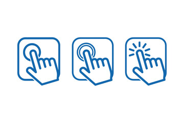 Touch Interaction Icon Set &ndash; Symbols of Tap, Activation, and User Interface Feedback