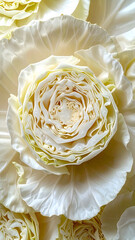 Fresh white cabbage slices background texture pattern
