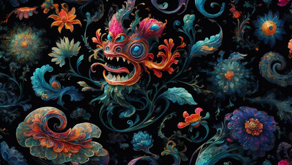 異世界の不思議な生き物　AI生成素材