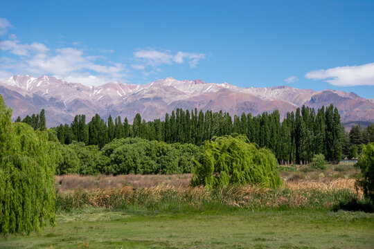 Landscape of the Andes Mountain from Uspallata - Mendoza, Argentina