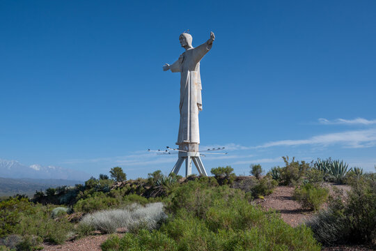View of Cristo Rey del Valle statue - Mendoza, Argentina