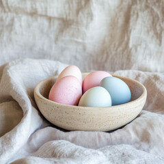 Pastel Eco Easter Eggs In Rustic Neutral Styling