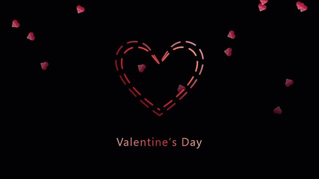 Valentines Day Heart Animation with Petals.
