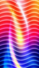 Vibrant multicolored wavy lines pattern with gradient effect