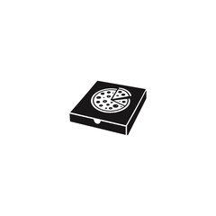 Fresh pizza logo icon flat vector design