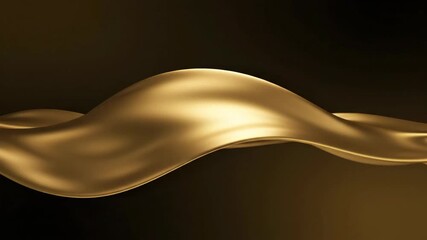 Flowing golden liquid luxury background with elegant abstract waveform motion design for digital art and animation - Powered by Adobe