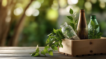 Recycling visualization concept display waste management representation environmental responsibility scene sustainability practice moment ecological stewardship activity