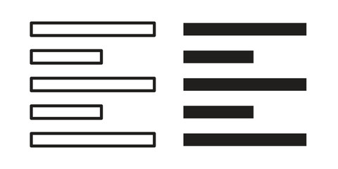 Align left icons or logo isolated sign symbol vector illustration - high quality black style vector icons