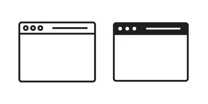 Browser window icons or logo isolated sign symbol vector illustration - high quality black style vector icons