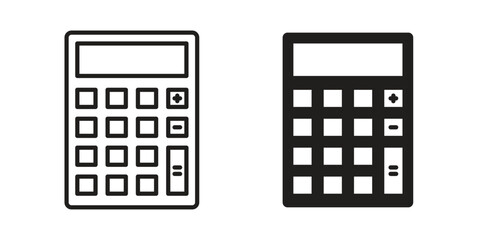 Calculator icons or logo isolated sign symbol vector illustration - high quality black style vector icons