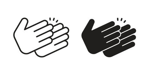 Clap icons or logo isolated sign symbol vector illustration - high quality black style vector icons