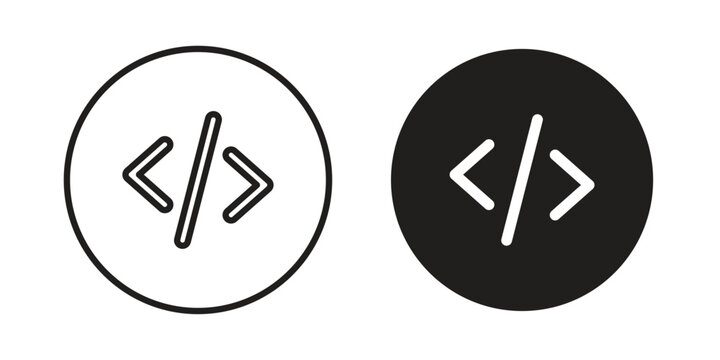 Code icons or logo isolated sign symbol vector illustration - high quality black style vector icons