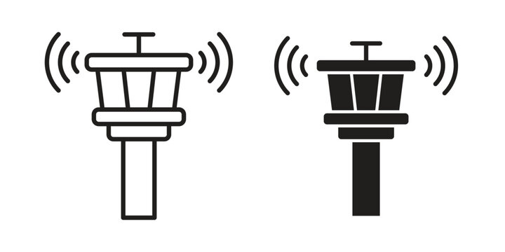 Control Tower icons or logo isolated sign symbol vector illustration - high quality black style vector icons