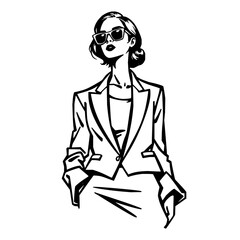 business woman with laptop