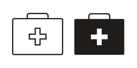 Fototapeta premium Doctor bag icons or logo isolated sign symbol vector illustration - high quality black style vector icons