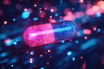 Futuristic pharmaceutical capsule showcasing advanced medicinal innovation