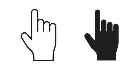 Obraz premium Hand pointer icons or logo isolated sign symbol vector illustration - high quality black style vector icons
