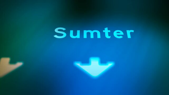 Crime Filler Shot - Cinematic Sumter South Carolina Highway Sign at Night