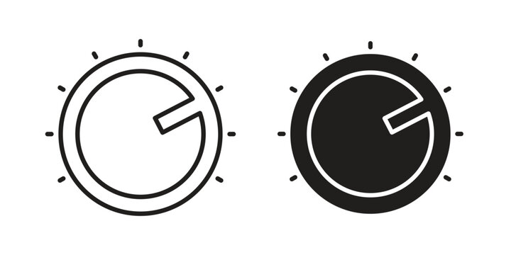 Knob icons or logo isolated sign symbol vector illustration - high quality black style vector icons