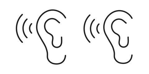 Fototapeta premium Listening icons or logo isolated sign symbol vector illustration - high quality black style vector icons