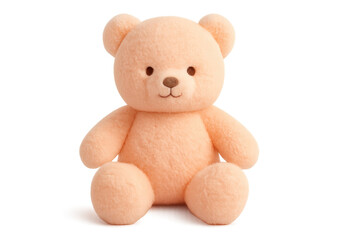 Obraz premium Peach colored teddy bear bringing comfort and innocence
