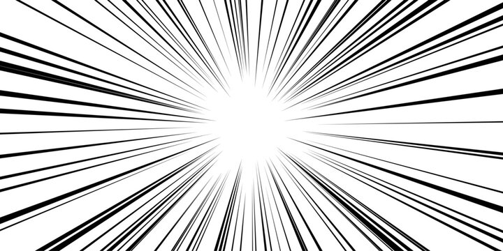 Speed line cartoon with effect comic manga and radial graphic action. Motion burst element with hit fast cheap and background light horizontal. Circle explosion speed with emphasis sketch effect.