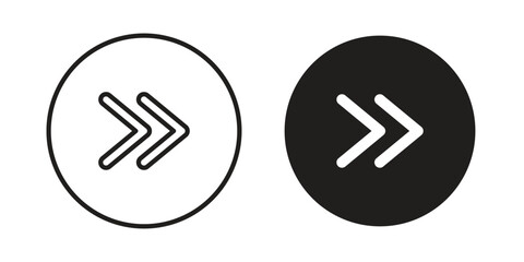 Next arrow icons or logo isolated sign symbol vector illustration - high quality black style vector icons