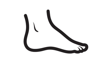 Simple illustration of a human foot viewed from the side