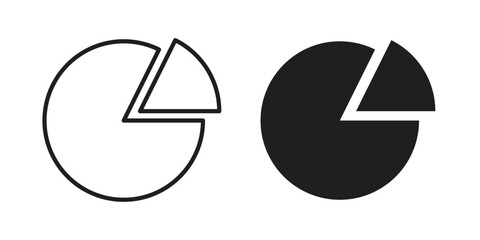 Pie chart icons or logo isolated sign symbol vector illustration - high quality black style vector icons