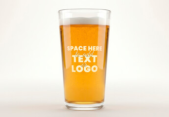 Beer Glass Logo or Text Mockup
