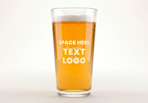 Beer Glass Logo or Text Mockup