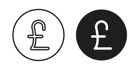 Pound icons or logo isolated sign symbol vector illustration - high quality black style vector icons