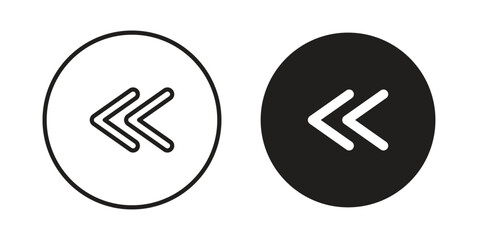 Previous arrow icons or logo isolated sign symbol vector illustration - high quality black style vector icons