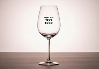 Wine Glass Text or Logo Mockup