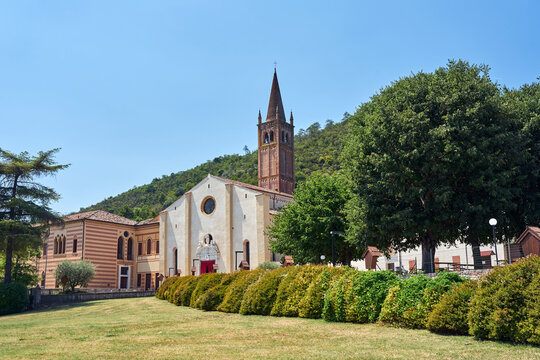 The church and buildings of the historic House of Hospitality Religious San Marco in Abano Terme