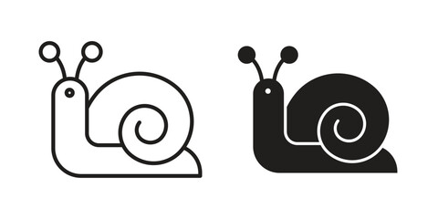 Snail icons or logo isolated sign symbol vector illustration - high quality black style vector icons