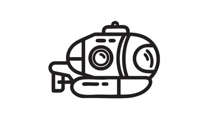 Underwater Exploration Vehicle Illustration from a Side Viewpoint